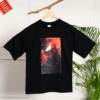 Red Venom Printed Design Oversized T-Shirt - Black