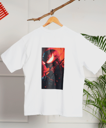 Red Venom Printed Design Oversized T-Shirt
