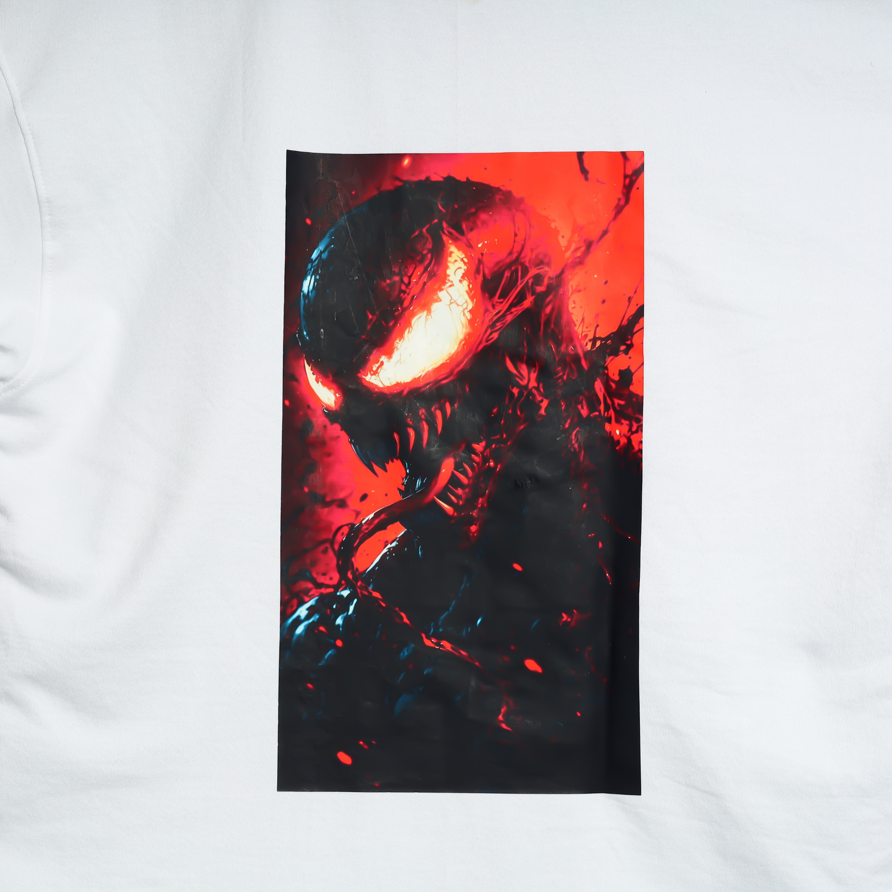Red Venom Printed Design Oversized T-Shirt - Image 3