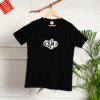Ego Printed Design Cotton T-Shirt - Black
