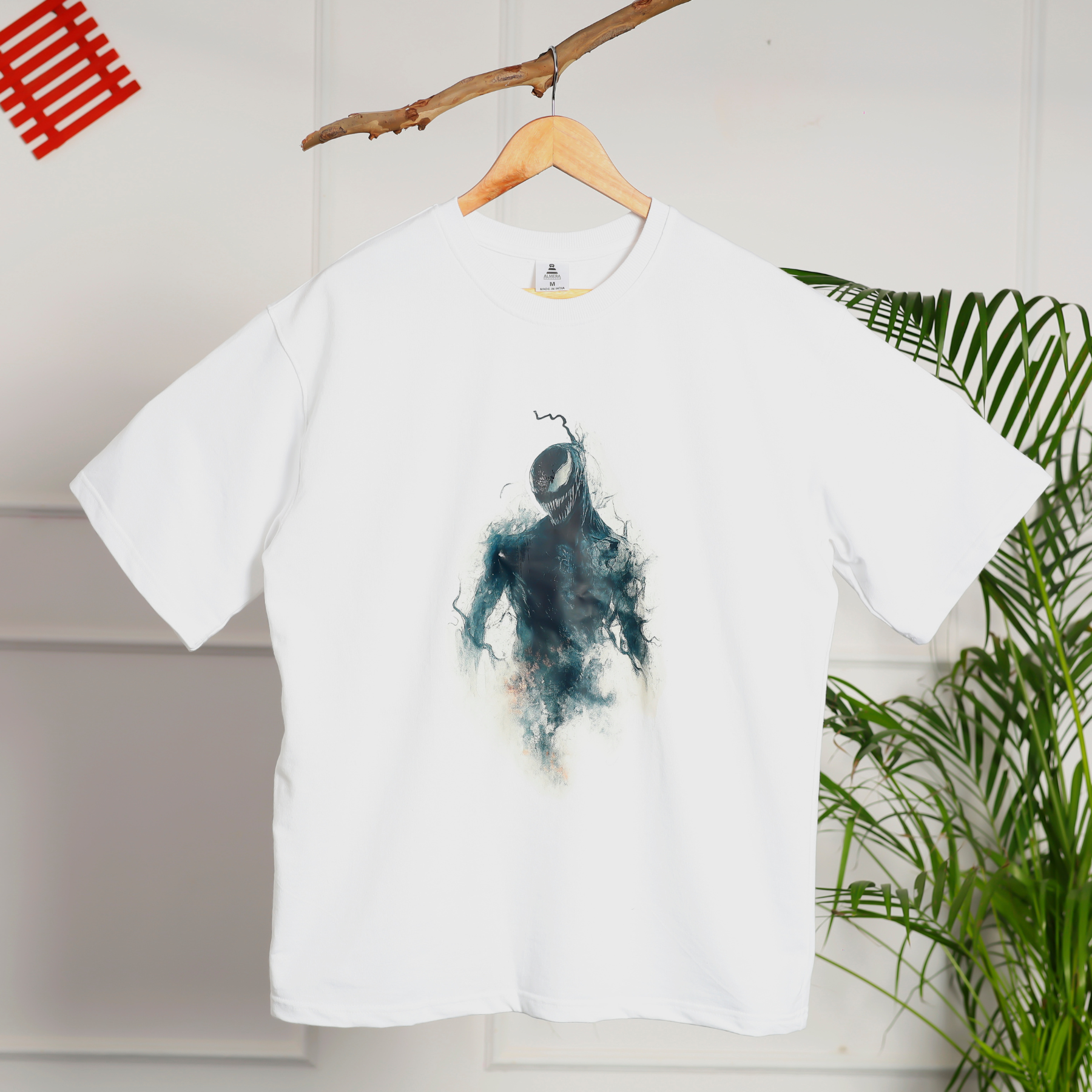 Black Venom Printed Design Oversized T-Shirt - Image 4