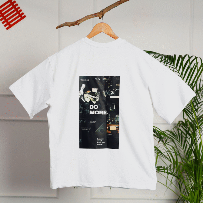 Do More Printed Design Oversized T-Shirt - Image 3
