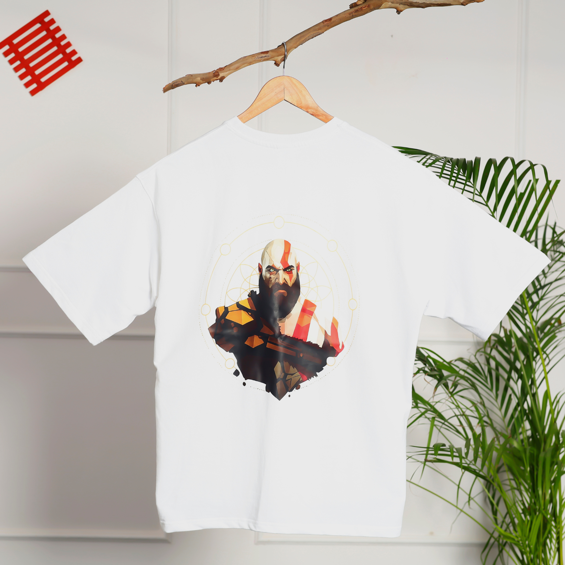 God of War Ragnarok Printed Design Oversized T-Shirt - Image 4