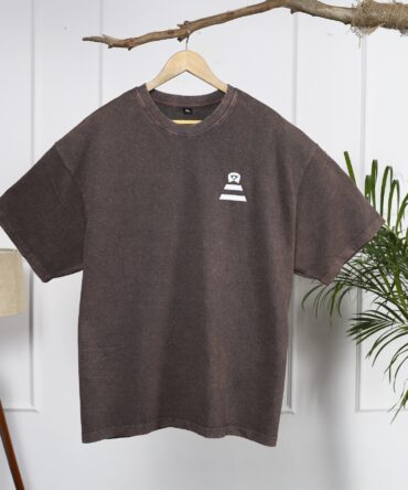 Acid Wash Oversized T-Shirt (Light Coffee)
