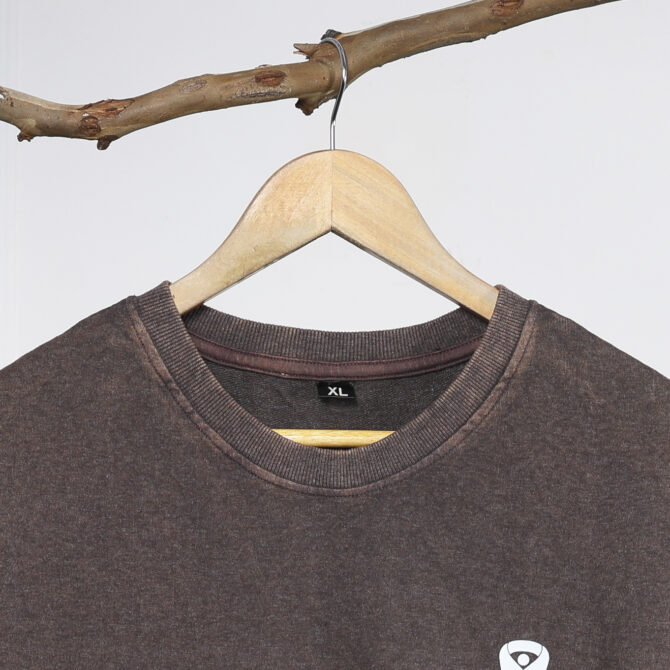 Acid Wash Oversized T-Shirt (Light Coffee) - Image 3