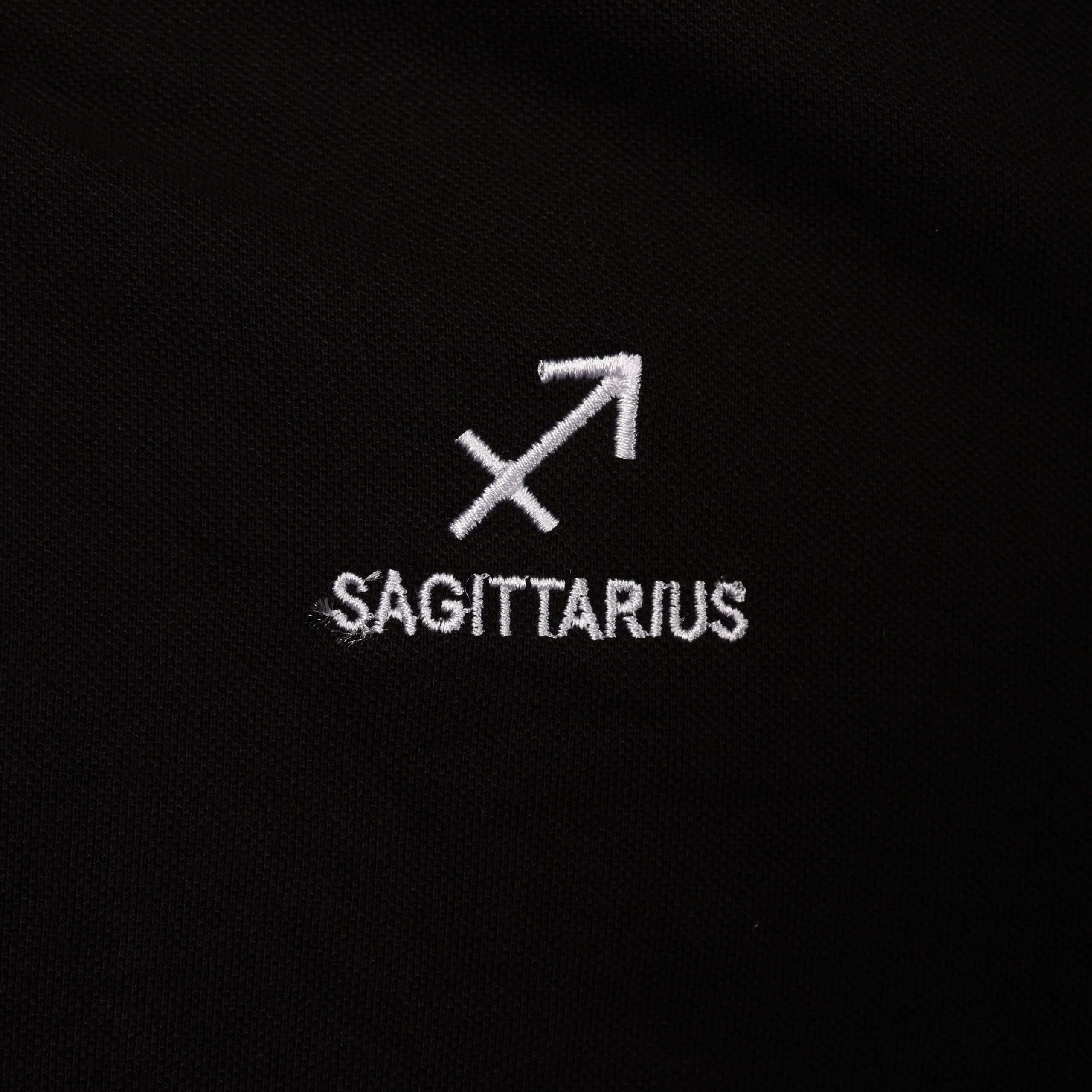 Black Polo Collar T-Shirt for Men – Sagittarius Zodiac Edition - Image 4