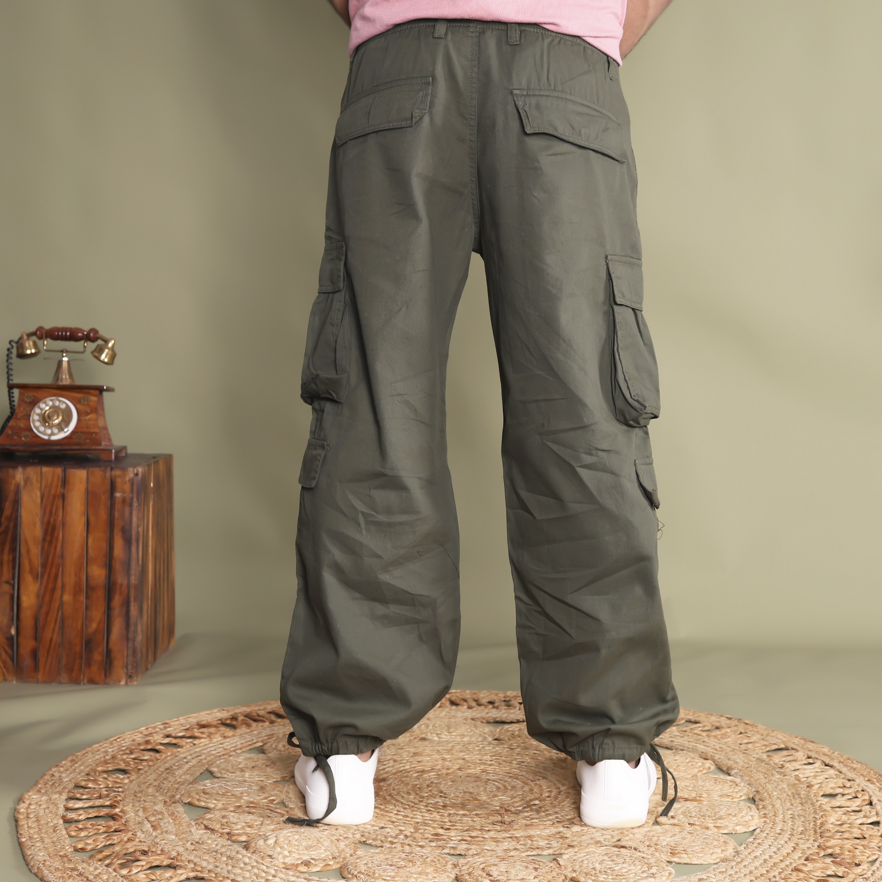 Men’s Baggy Regular Fit Cargo Pants - Image 2