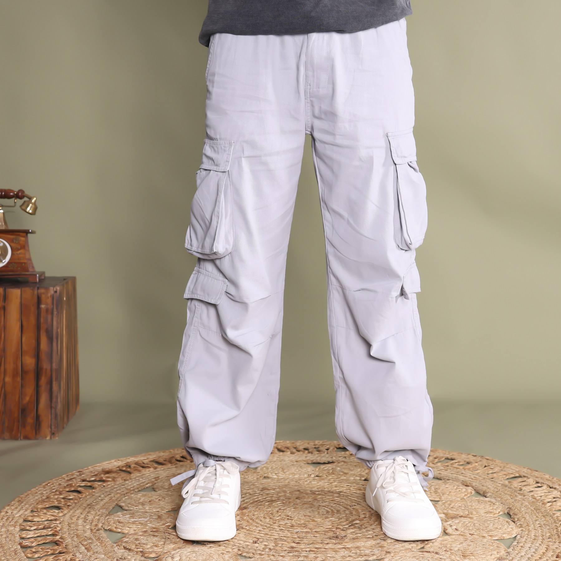 Men’s Baggy Regular Fit Cargo Pants - Image 11