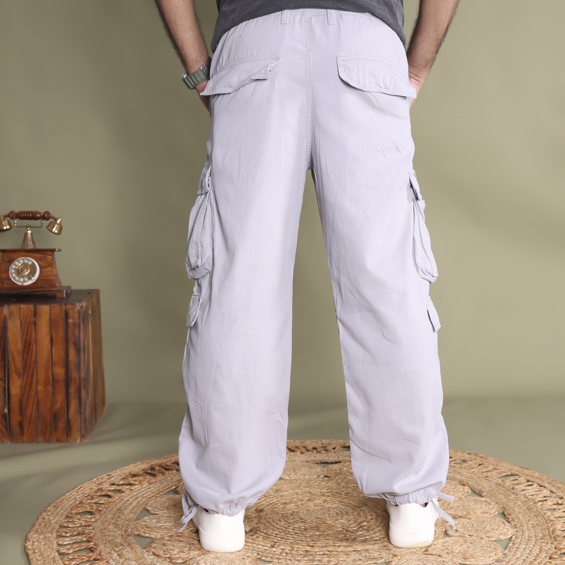 Men’s Baggy Regular Fit Cargo Pants - Image 12