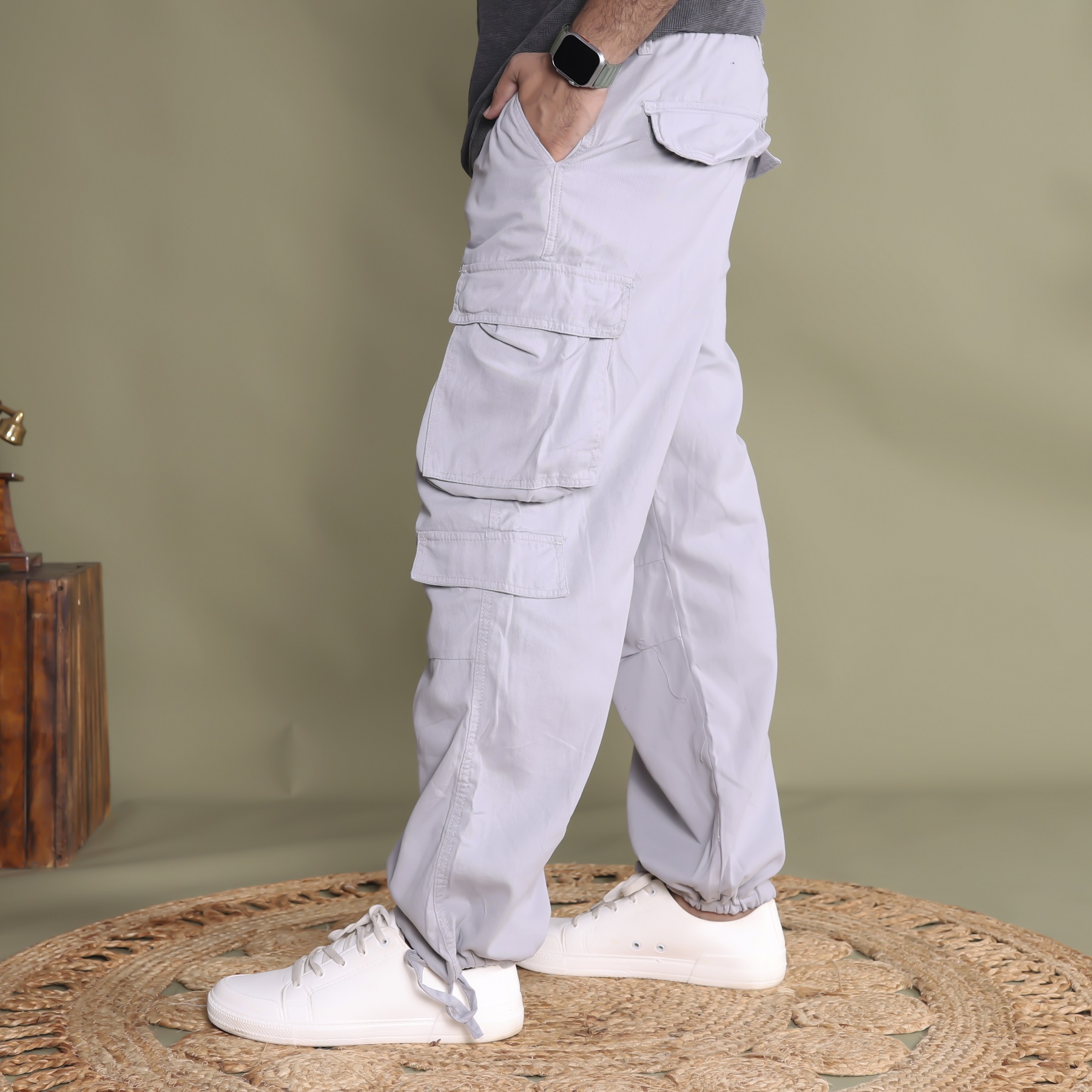 Men’s Baggy Regular Fit Cargo Pants - Image 13