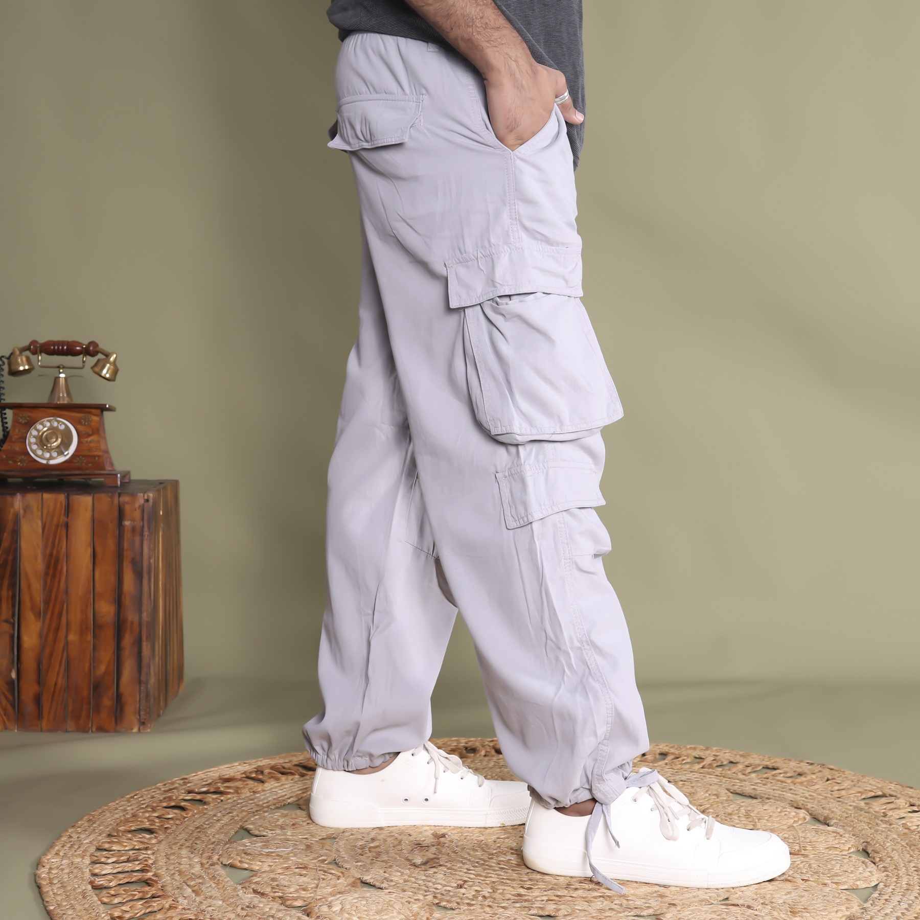 Men’s Baggy Regular Fit Cargo Pants - Image 14
