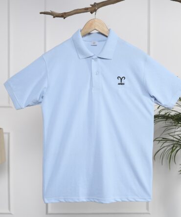 Polo Collar T-Shirt for Men – Aries Zodiac Edition