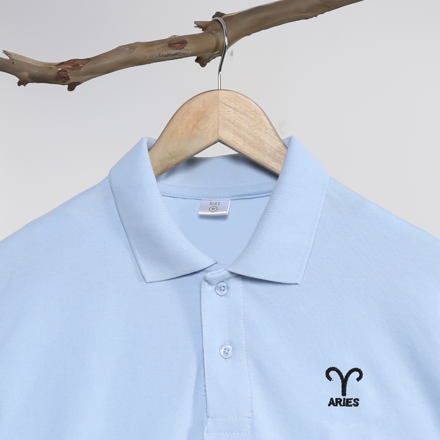 Polo Collar T-Shirt for Men – Aries Zodiac Edition - Image 3