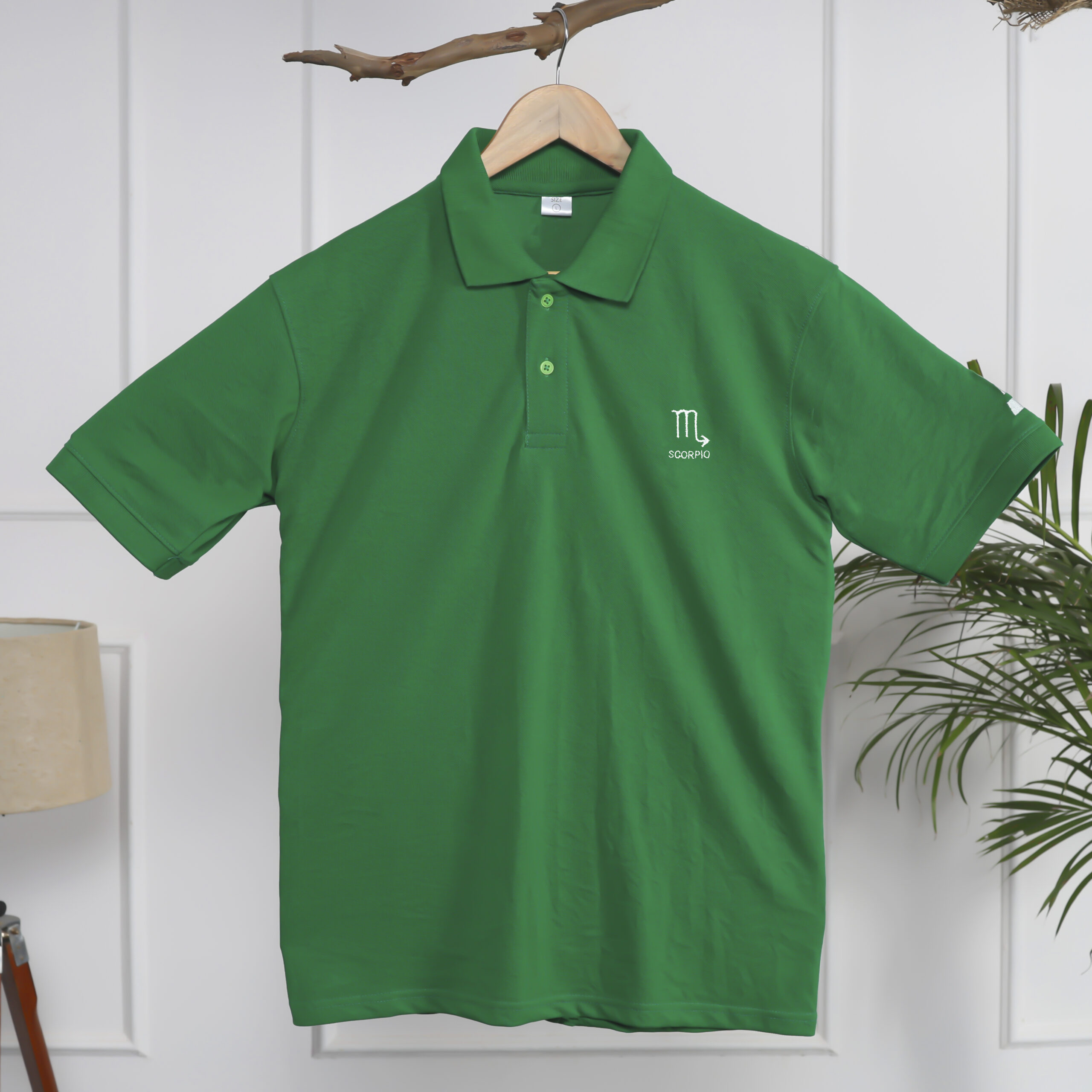 Scorpio Zodiac Polo Collar T-Shirt – Green Edition