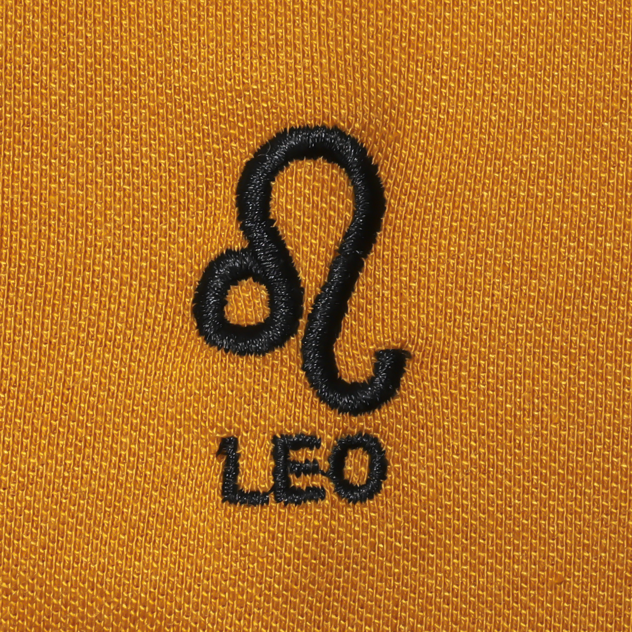 Polo Collar T-Shirt for Men – Leo Zodiac Mustard Edition - Image 3
